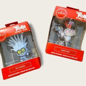 2 hallmark troll ornaments
